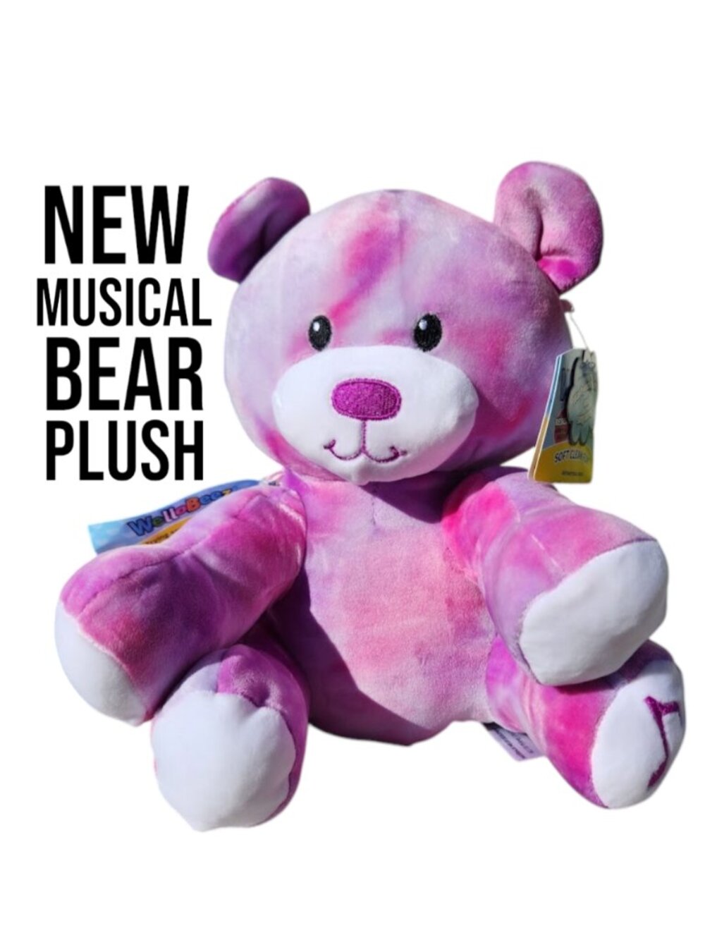 NEW 11" Bear Plush Stuffed Animal VALENTINES DAY GIFT MUSICAL Antimicrobial Toy